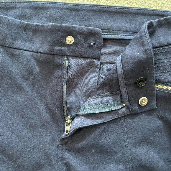 Athleta Ponte Moto 2.0 Pants Leggings Navy Blue - Size 10 - Picture 4 of 10